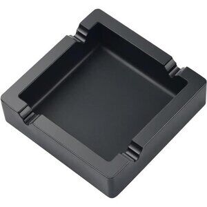 Cigar Ashtray Big Ashtrays for Cigarettes Patio Outdoors Large Black 4 Dual-use